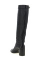 Высокие сапоги с пряжкой и логотипом, черные PRADA 1W678OF065070F0002