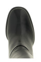 Высокие сапоги с пряжкой и логотипом, черные PRADA 1W678OF065070F0002