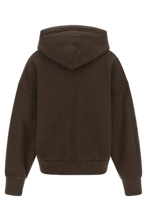 Zipped hoodie Brown