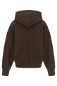 Zipped hoodie Brown