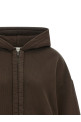 Zipped hoodie Brown