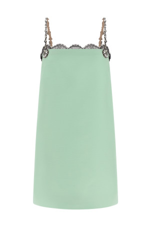 Valentino Garavani crystal embroidery dress Green