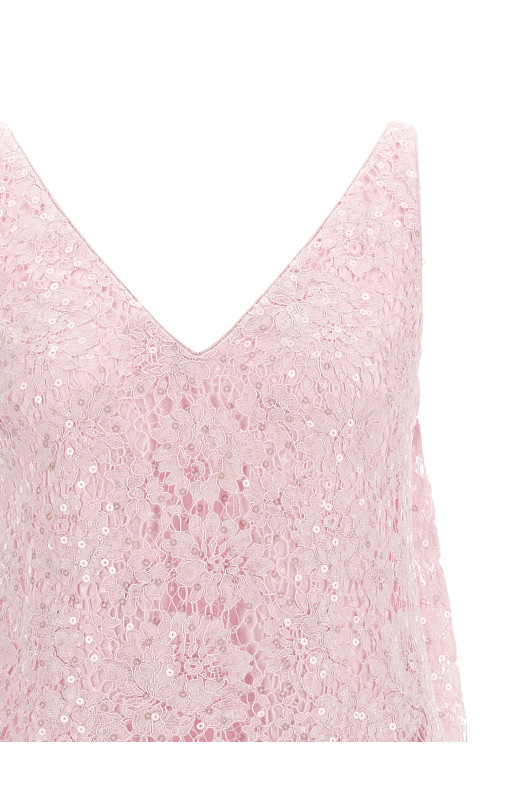 Платье из кружева с пайетками, розовое SELF PORTRAIT AW26137SPPINK