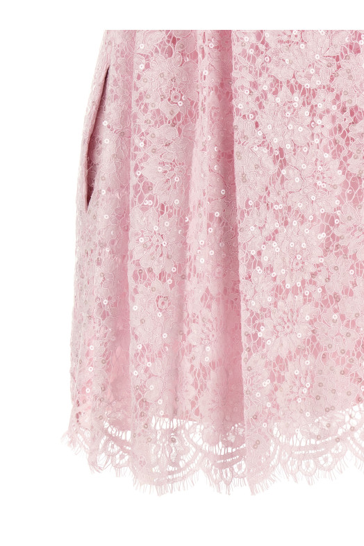 Платье из кружева с пайетками, розовое SELF PORTRAIT AW26137SPPINK