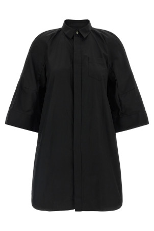 Chemisier dress with wide sleeves Black
