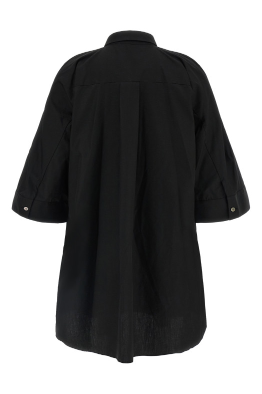 Chemisier dress with wide sleeves Black