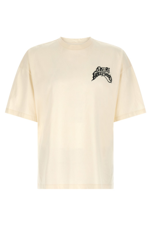T-shirt with 'Hollywood LJ Skate' logo White