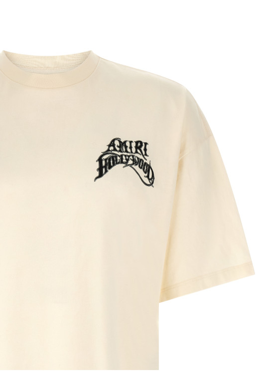 T-shirt with 'Hollywood LJ Skate' logo White