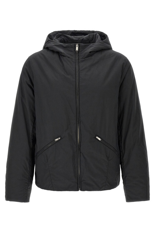 'Cindy Sherman' print hooded jacket Black