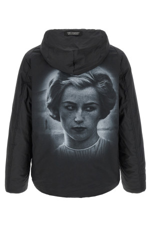 'Cindy Sherman' print hooded jacket Black