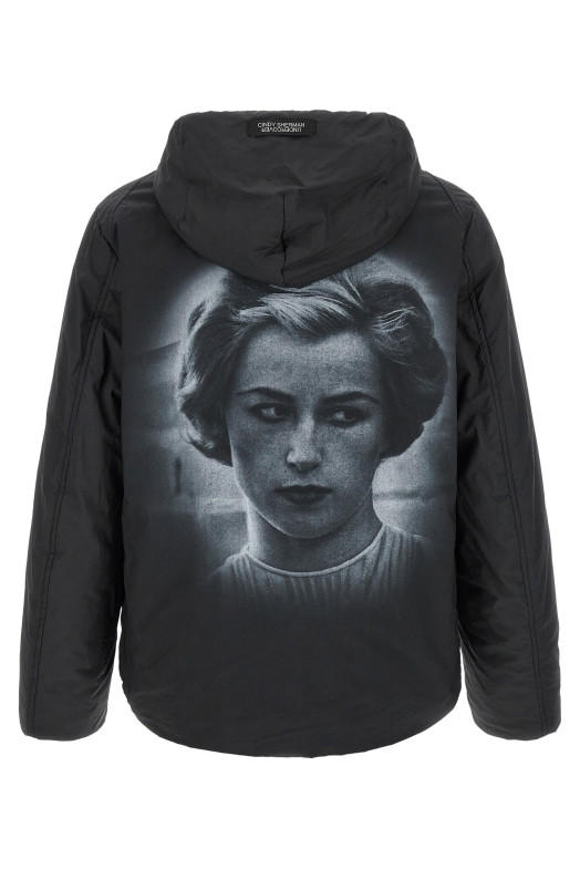 'Cindy Sherman' print hooded jacket Black
