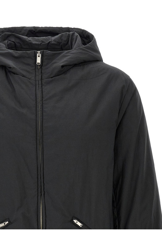 'Cindy Sherman' print hooded jacket Black