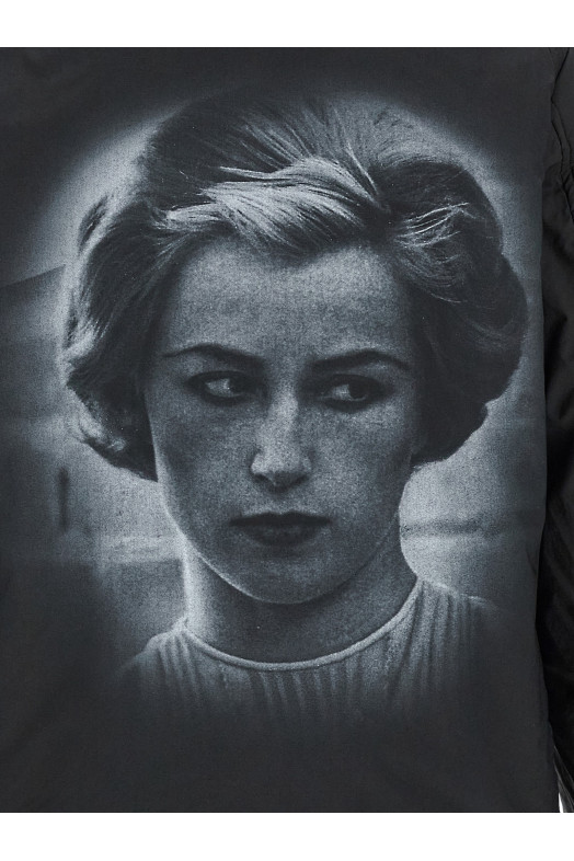 'Cindy Sherman' print hooded jacket Black