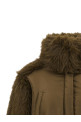 Bomber jacket with fur inserts Green