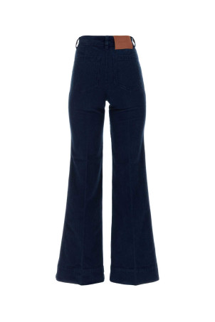 Blue corduroy flared pant VICTORIA BECKHAM (1425DJE005218ZR)