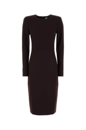 Aubergine stretch polyester blend dress VICTORIA BECKHAM (1425WDR005233B)