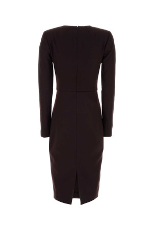 Aubergine stretch polyester blend dress VICTORIA BECKHAM (1425WDR005233B)