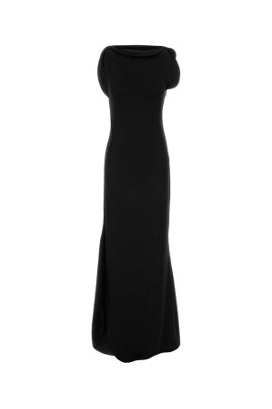 Black satin long dress Black VICTORIA BECKHAM (1425WDR007008A)