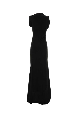 Black satin long dress Black VICTORIA BECKHAM (1425WDR007008A)