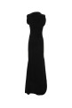 Чорна атласна довга сукня Black VICTORIA BECKHAM (1425WDR007008A)