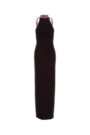 Purple stretch crepe long dress THE ATTICO (260WCW00267VVE003CS)
