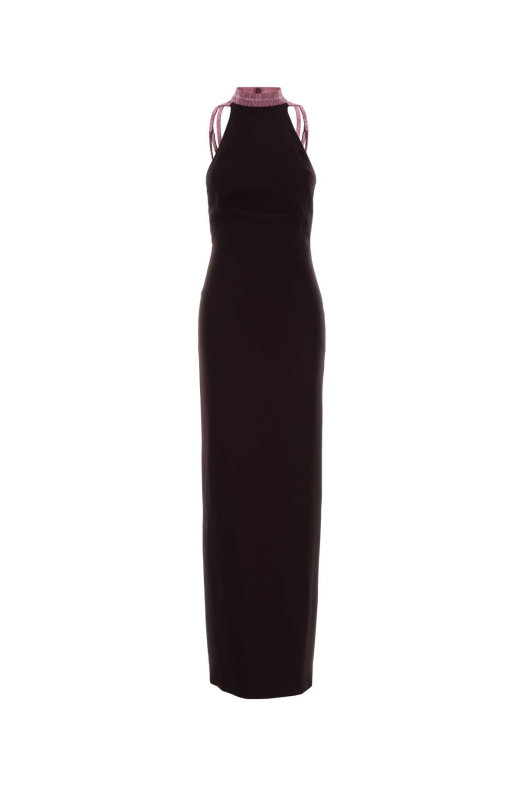 Purple stretch crepe long dress THE ATTICO (260WCW00267VVE003CS)