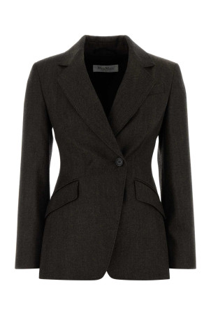 Dark brown wool Neutro blazer MAX MARA (2621046022600)