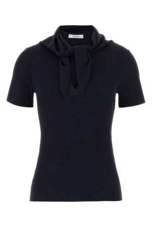 Midnight blue viscose blend Palmeti top MAX MARA (2621366061600)