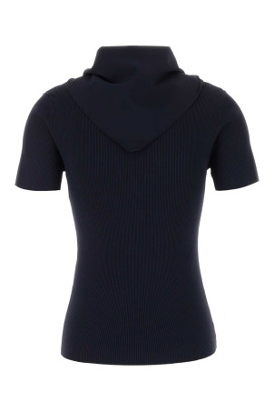 Midnight blue viscose blend Palmeti top MAX MARA (2621366061600)