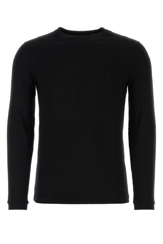 Black stretch viscose t-shirt GIORGIO ARMANI (3GST51SJP4Z)