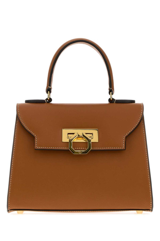 Camel leather Erika handbag Beige CARBOTTI (445TRESOR)