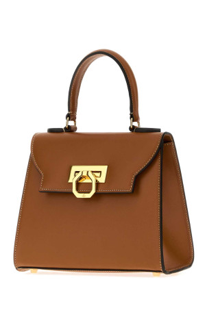 Camel leather Erika handbag Beige CARBOTTI (445TRESOR)