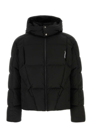 Black nylon blend padded jacket Black OFF WHITE (44MED06CF26F001001)