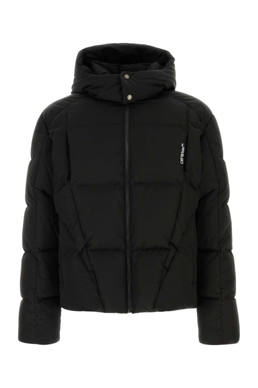 Чорна куртка з набивкою з суміші нейлону, чорна, OFF WHITE (44MED06CF26F001001) OFF-WHITE