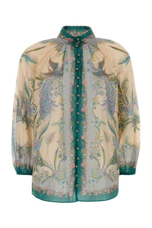 Printed cotton blend Indra blouse ZIMMERMANN (4538TSS262)
