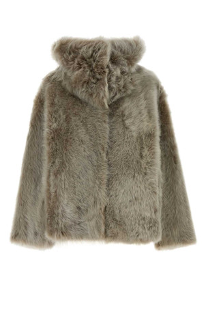 Dove grey fur coat Brown SANTORO (51021D)