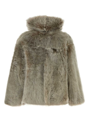Dove grey fur coat Brown SANTORO (51021D)