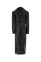 Black leather trench coat Black SANTORO (51022D)