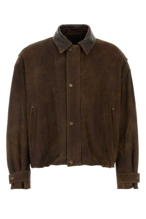 Brown suede jacket Brown SANTORO (51508U)