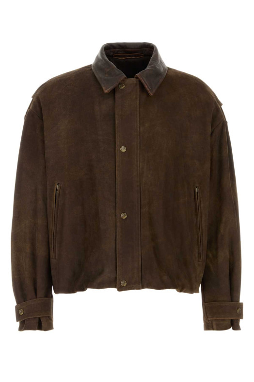 Brown suede jacket Brown SANTORO (51508U)