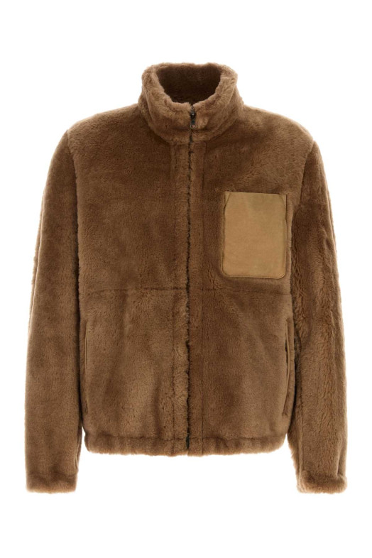 Camel shearling reversible jacket SANTORO (51529U)