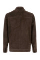 Dark brown suede jacket SANTORO (51690U)