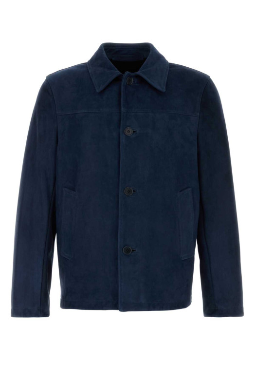 Blue suede jacket Blue SANTORO (51692U)
