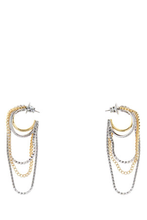 Двокольорові металеві сережки «Гіпербола» від SWAROVSKI (5749368)