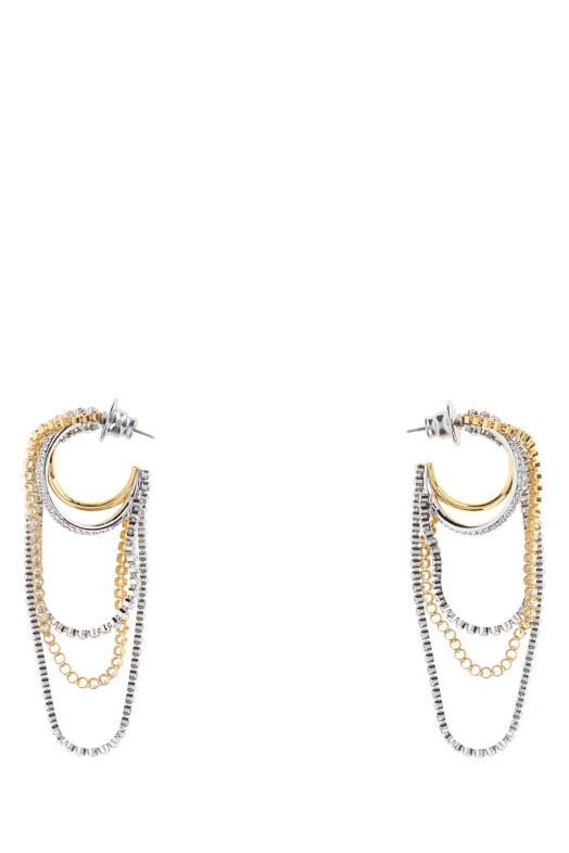 Двухцветные металлические серьги «Гипербола» SWAROVSKI (5749368)