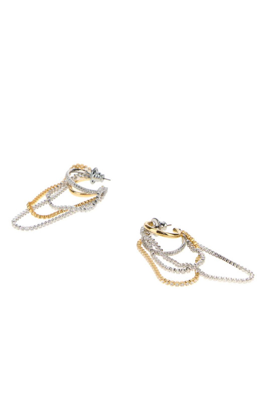 Двухцветные металлические серьги «Гипербола» SWAROVSKI (5749368)