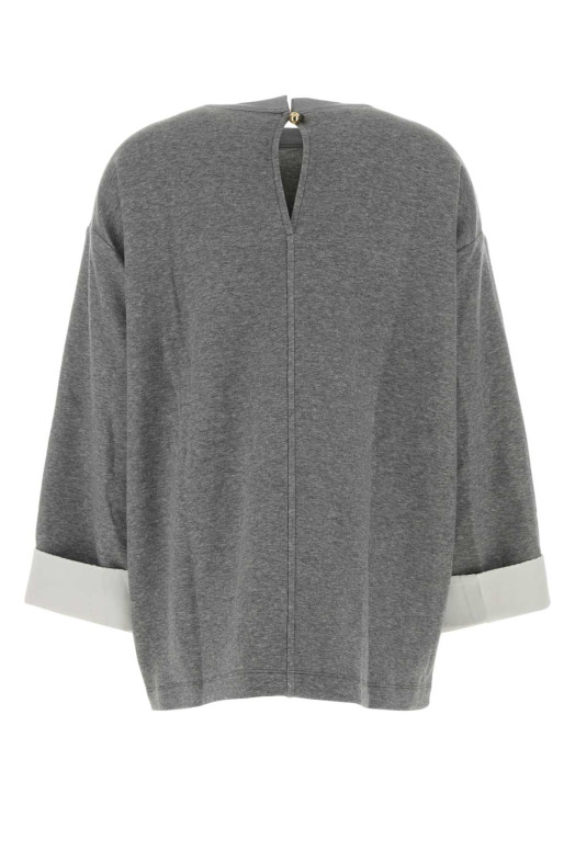 Grey nylon blend oversize sweatshirt CARVEN (6252K21066)