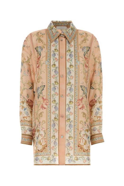 Printed silk oversize Roselight shirt ZIMMERMANN (6882TSS264)