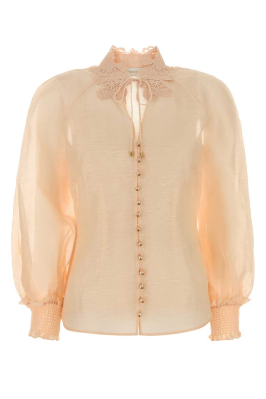 Salmon linen blend Rebellion blouse ZIMMERMANN (7121TC261)