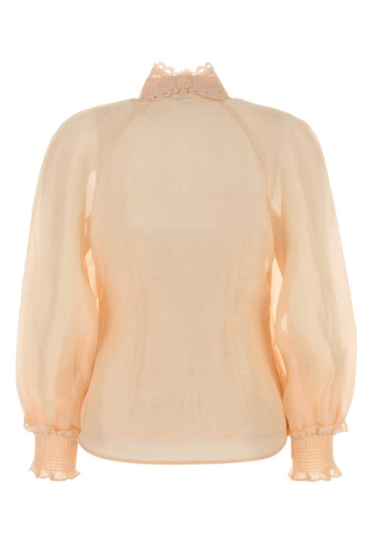 Salmon linen blend Rebellion blouse ZIMMERMANN (7121TC261)